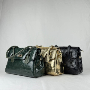 Ladies Top-Handle Trapezoid Frame Bag